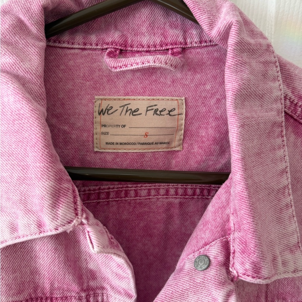 Free People x We The Free Rumors denim jacket in pink - Picture 3 of 7